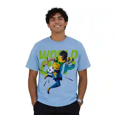 World Cup Inspired Football Graphic Printed T-Shirt
